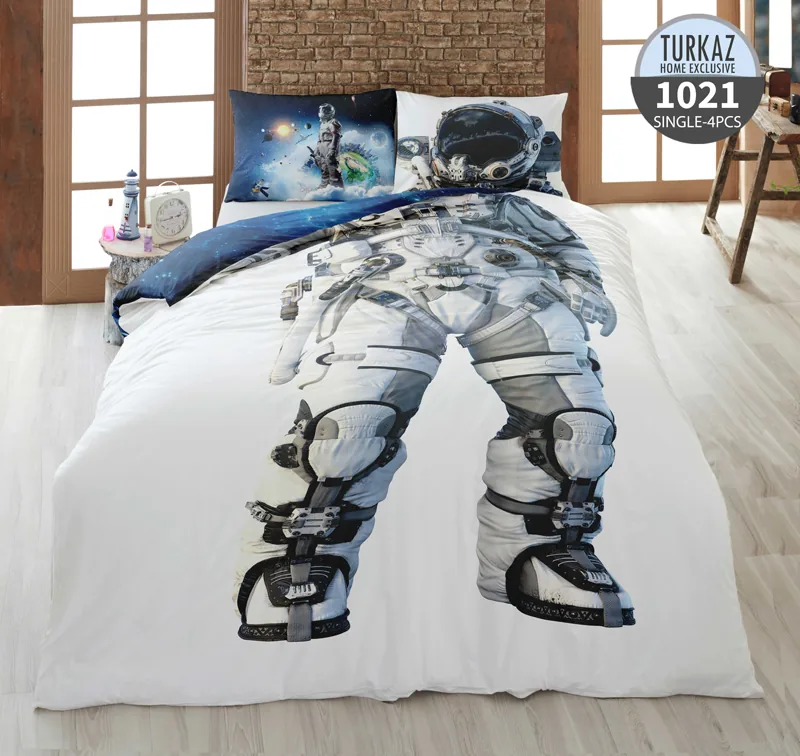 روتختی تک نفره ترکاز مدل 1021 – طرح زیره سفید با تصویر کامل فضانورد