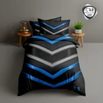 روتختی تکنفره اسپیر C168 طرح مدرن مشکی و آبی با چاپ دیجیتال