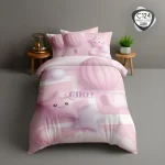 روتختی تک نفره اسپیر C124 طرح بالن و ستاره صورتی – ست ۴ تکه