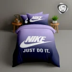 روتختی یک نفره ESPIR C145 طرح نایکی بنفش و سرمهای با لوگوی Just Do It
