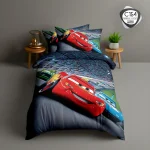 روتختی تک نفره اسپیر C154 طرح ماشینهای کارتونی در مسابقه – چاپ دیجیتال