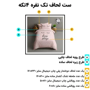 مشخصات روتختی تک‌نفره ESPIR C127 چهار تکه