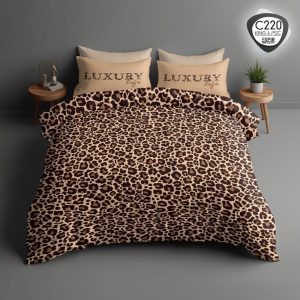 ست روتختی پلنگی ترکاز مدل C220 با چاپ دیجیتال و طراحی خاص