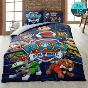 روتختی تک نفره ترکاز 1129 – زیره لحاف چاپ دیجیتال با شخصیت‌های انیمیشن پاو پاترول