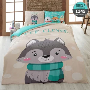 روتختی تک نفره ترکاز 1145 طرح روباه و دوستان جنگلی – چاپ دیجیتال رویه لحاف