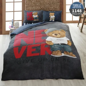 روتختی تک نفره ترکاز مدل 1148 طرح خرس اسپرت پسرانه - نمای رویه لحاف