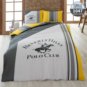 روتختی تک‌نفره ترکاز مدل 1047 – رویۀ لحاف با طرح Beverly Hills Polo Club