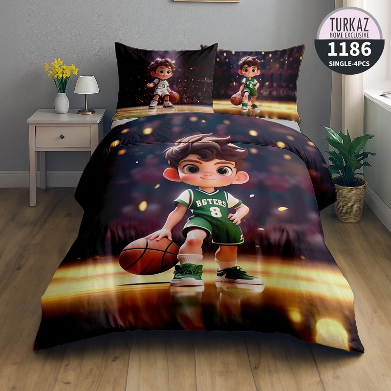 روتختی تک نفره ترکاز 1186 طرح پسرانه بسکتبالی