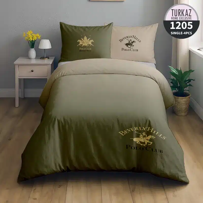 نمایی از روتختی ساده و کلاسیک با طراحی سبز زیتونی مدل 1205 ترکاز