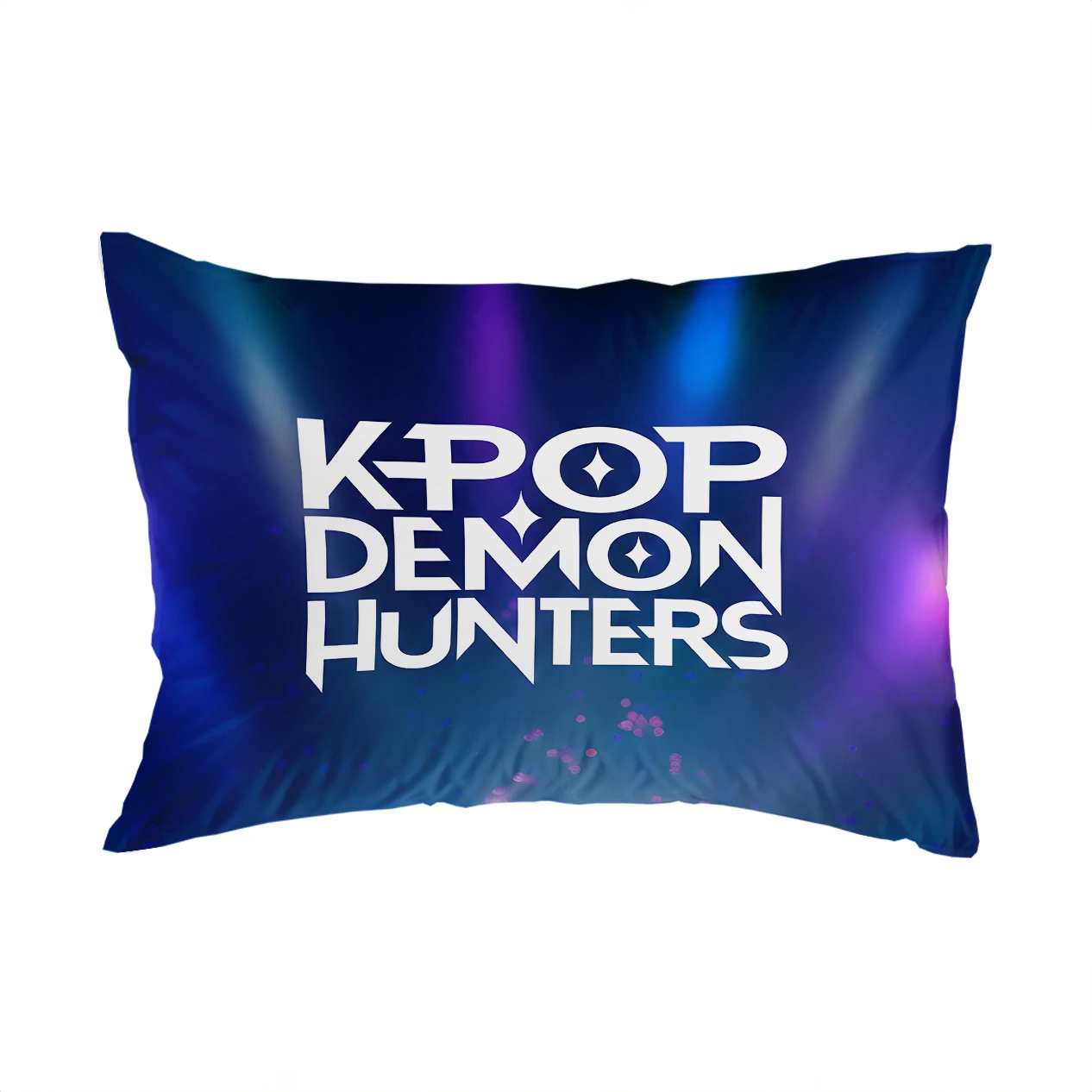 روبالشی روتختی تک نفره اسپیر C186 با زمینه آبی و نوشته KPOP Demon Hunters